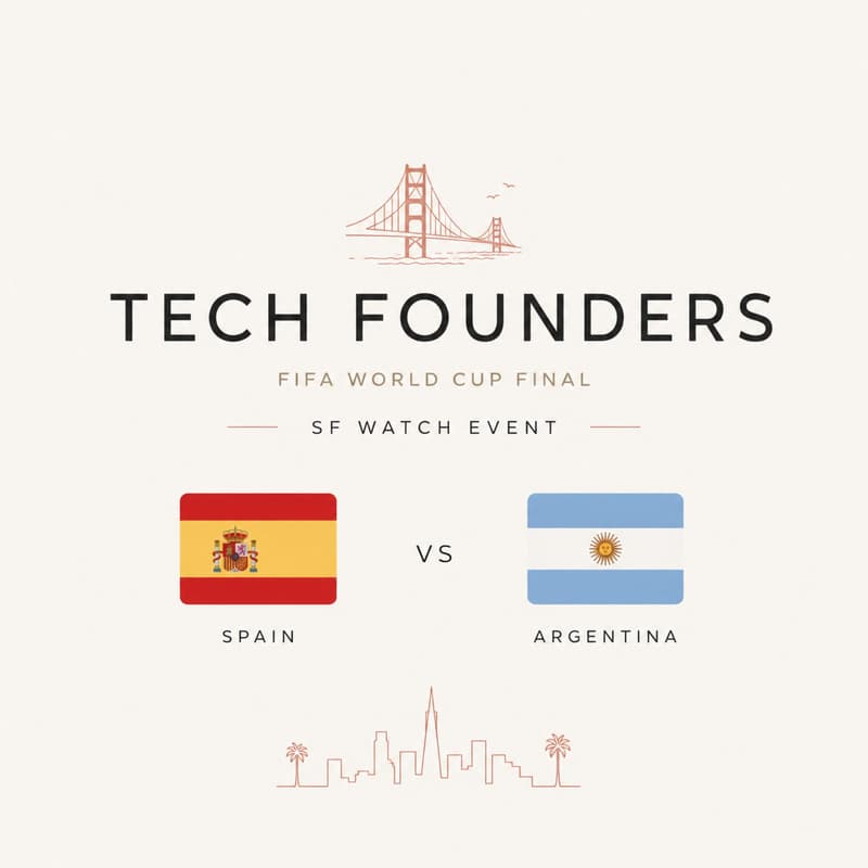Cover Image for SF Tech Founders — FIFA World Cup Final Watch Even — Reverse Network Meet