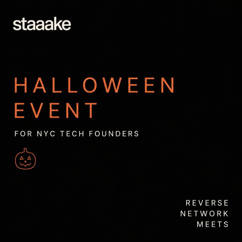 Cover Image for staaake Halloween event for Tech Founders. — Reverse Network Meet