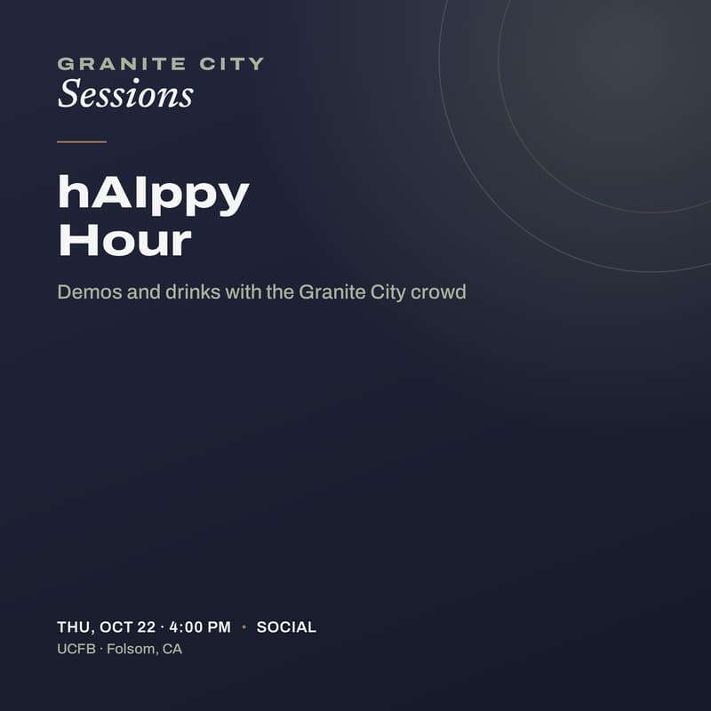 Granite City Sessions: hAIppy Hour at UCFB · Luma