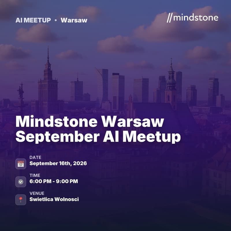 Cover Image for Mindstone Warsaw September AI Meetup