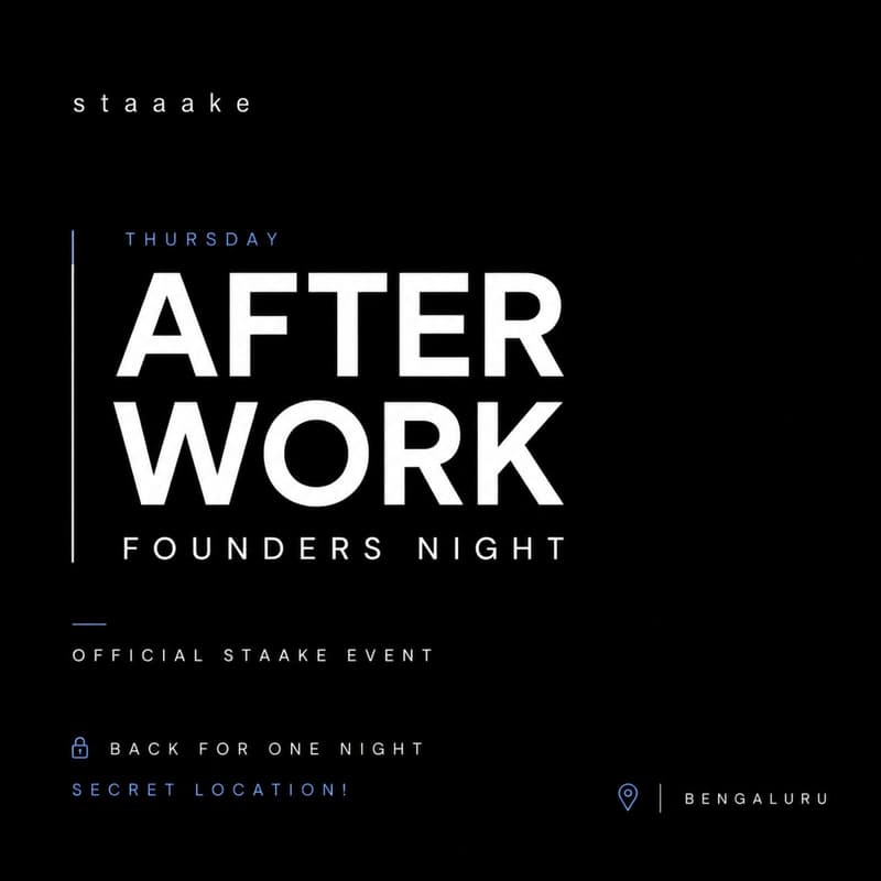 Cover Image for Thursday After Work. - Founders Night — Reverse Network Meet