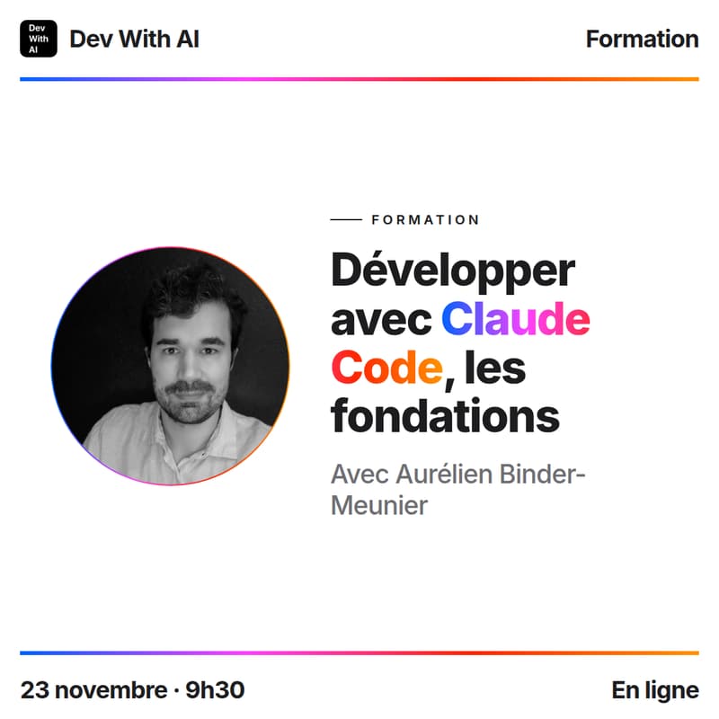 Cover Image for Développer avec Claude Code, les fondations