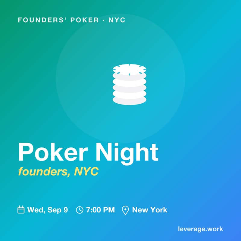 Cover Image for Founders' Poker Night