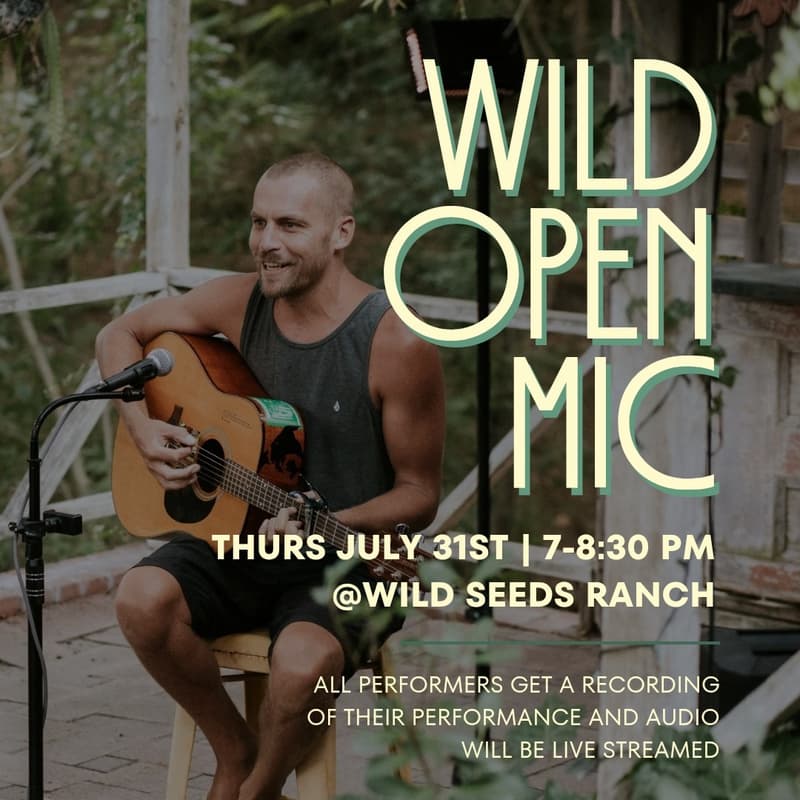 Cover Image for Outdoor Open Mic night @ Wild Seeds~!