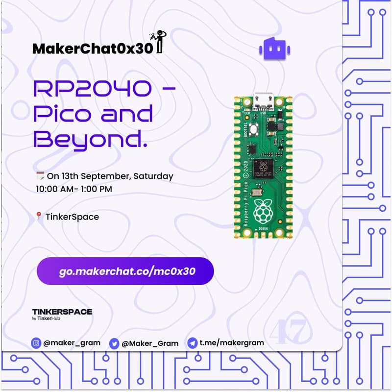 Cover Image for MakerChat0x30: RP2040 - Pico and Beyond.