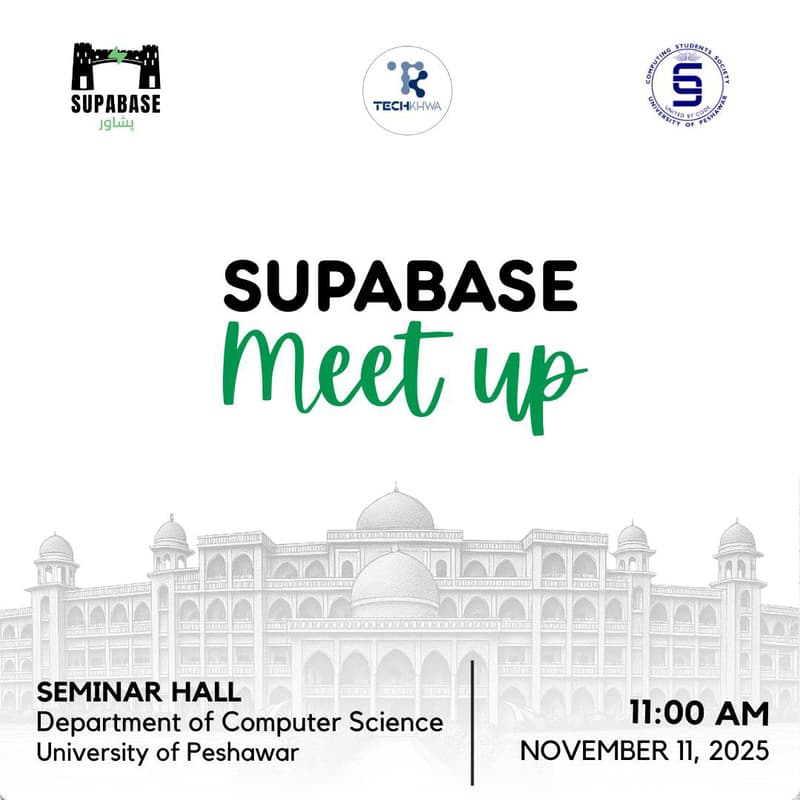 Cover Image for Peshawar, Pakistan - Supabase Meetup