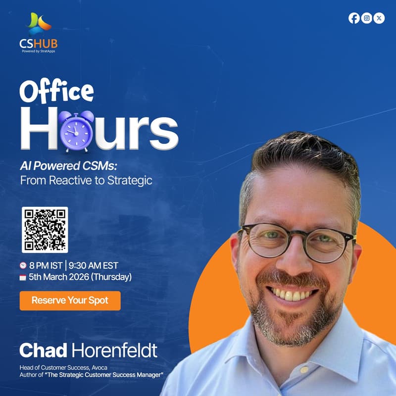 Cover Image for StratApps CS Hub - Office Hours: AI Powered CSMs - From Reactive to Strategic