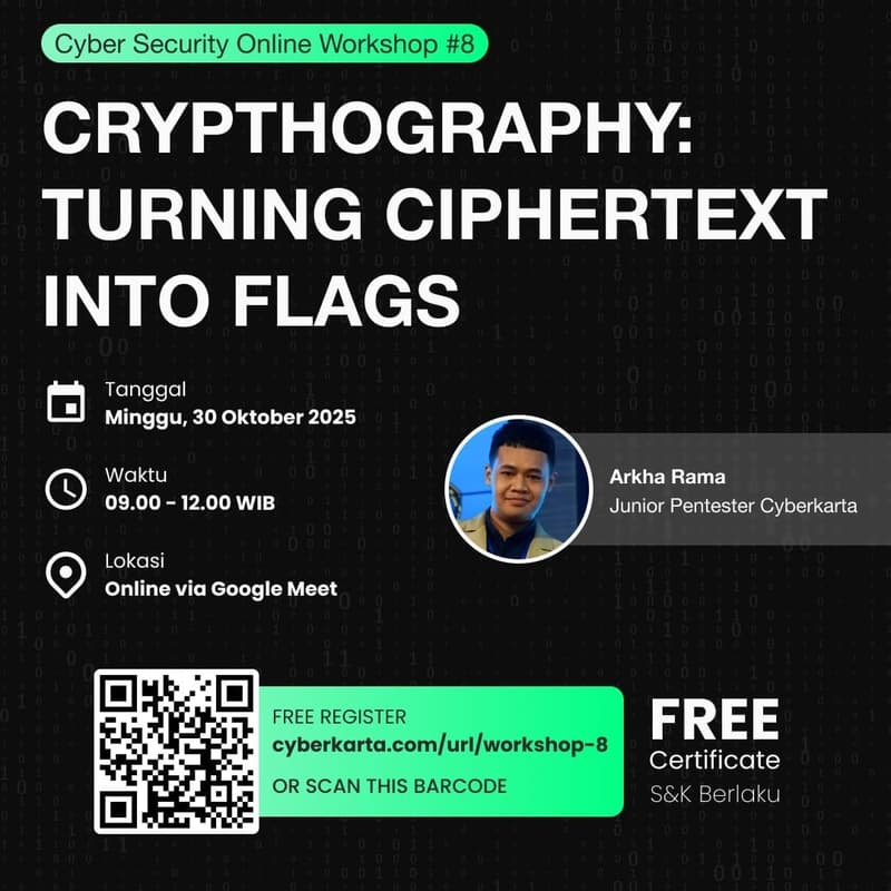 CyberSecurity Online Workshop #8 (CRYPTOGRAPHY-CTF) · Luma