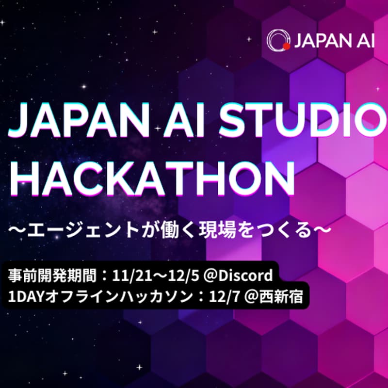 Cover Image for JAPAN AI STUDIO HACKATHON