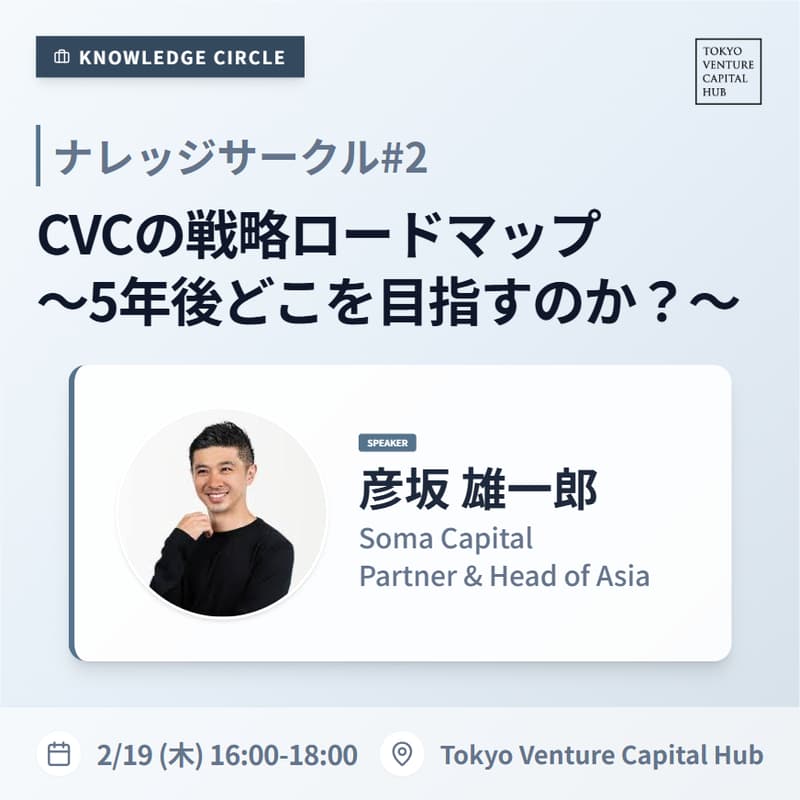 Cover Image for ナレッジサークル#2 「CVCの戦略ロードマップ～5年後どこを目指すのか？～」
