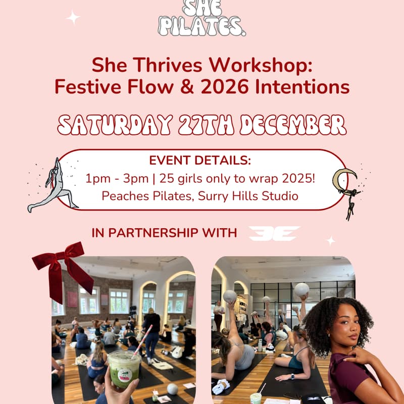 Cover Image for 27/12 - She Thrives Bye 2025 Wellness Workshop: Festive Flow & 2026 Intentions