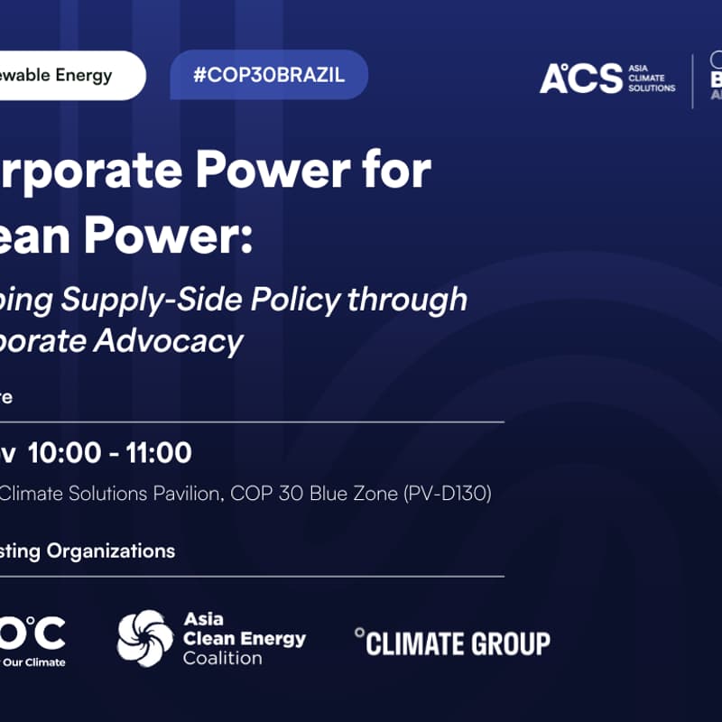 Cover Image for Corporate Power for Clean Power: Shaping Supply-Side Policy through Corporate Advocacy