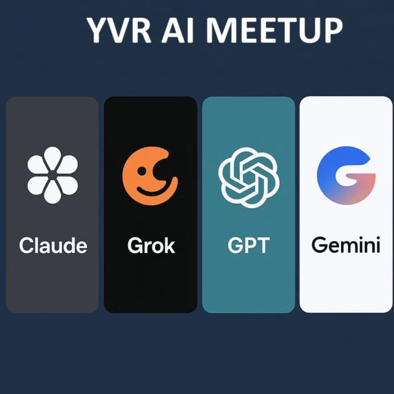 Cover Image for YVR AI #2 - ChatGPT vs Claude vs Gemni vs Others