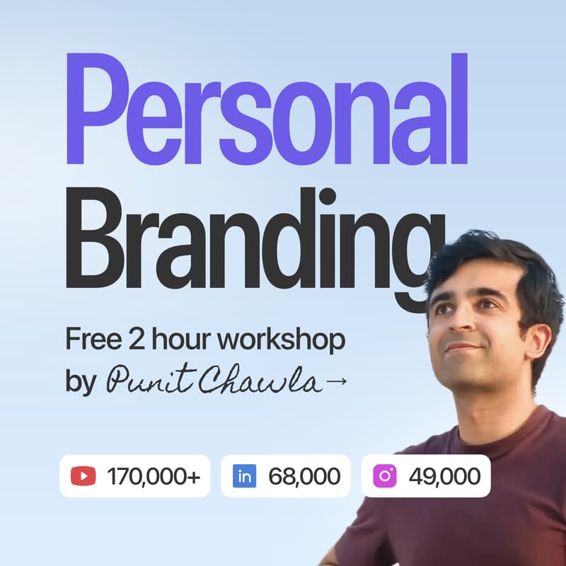 Cover Image for Personal Brandind 101 - Free Live Workshop by Punit Chawla
