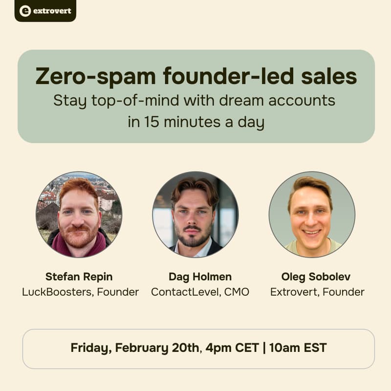Cover Image for Zero-spam founder-led sales