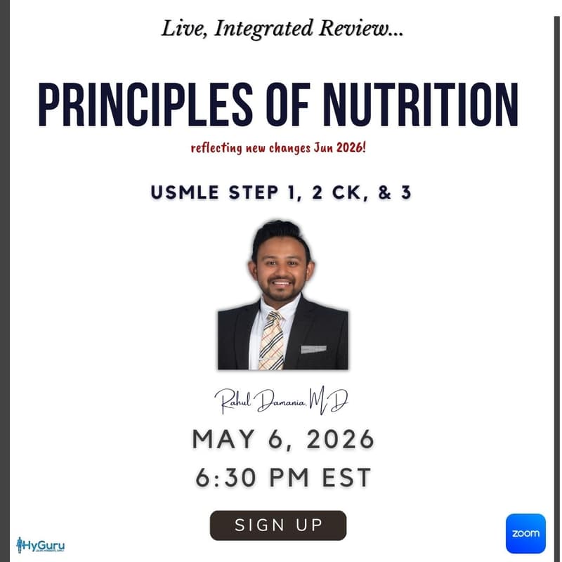 Cover Image for Principles of Nutrition (USMLE Step 1 & 2 CK)