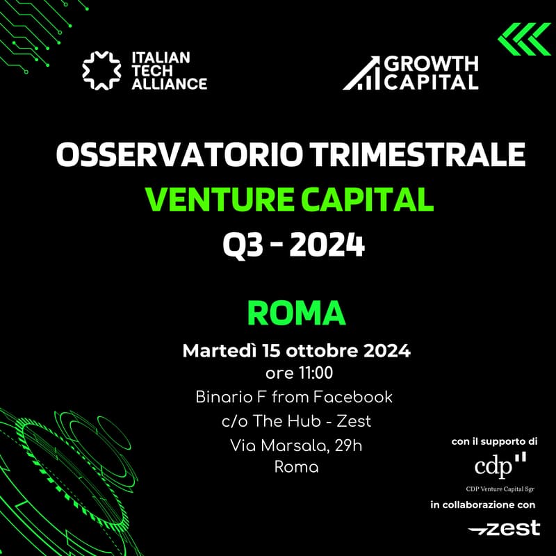 Cover Image for Osservatorio Trimestrale Venture Capital Q3 - Roma