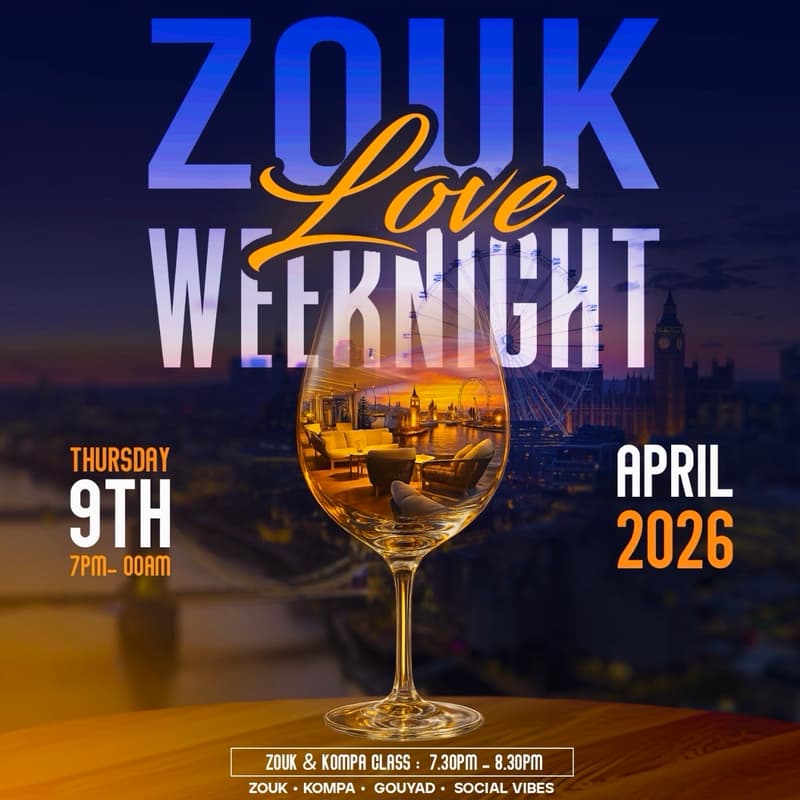 Cover Image for Zouk Love Weeknight: Thames Sunset 🌆🥂