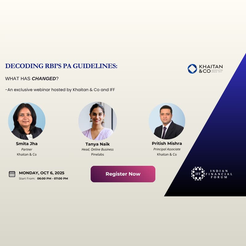 Cover Image for IFF x Khaitan & Co Webinar: Decoding RBI’s 2025 Payment Aggregator Regulations