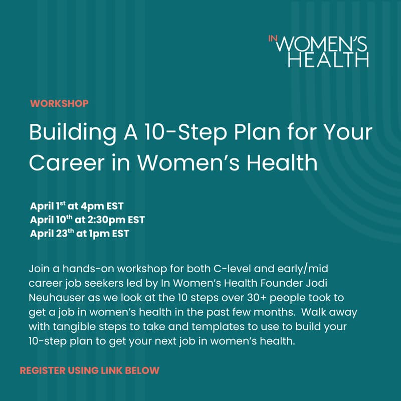 Cover Image for Building A 10-Step Plan for Your Career in Women’s Health (session 3)