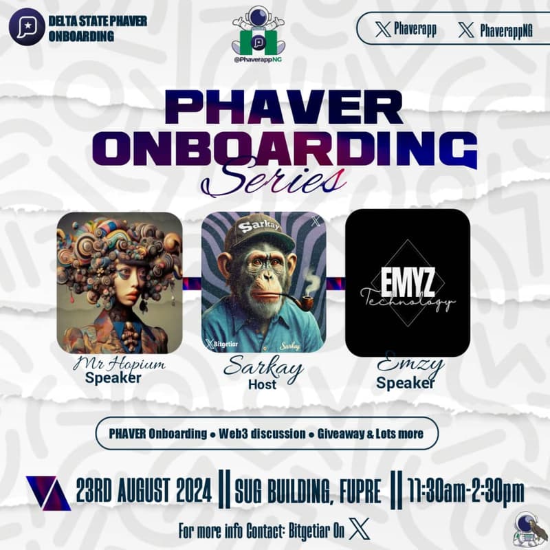 Cover Image for PHAVER 9JA ONBOARDING SERIES EVENT - DELTA STATE (FUPRE).