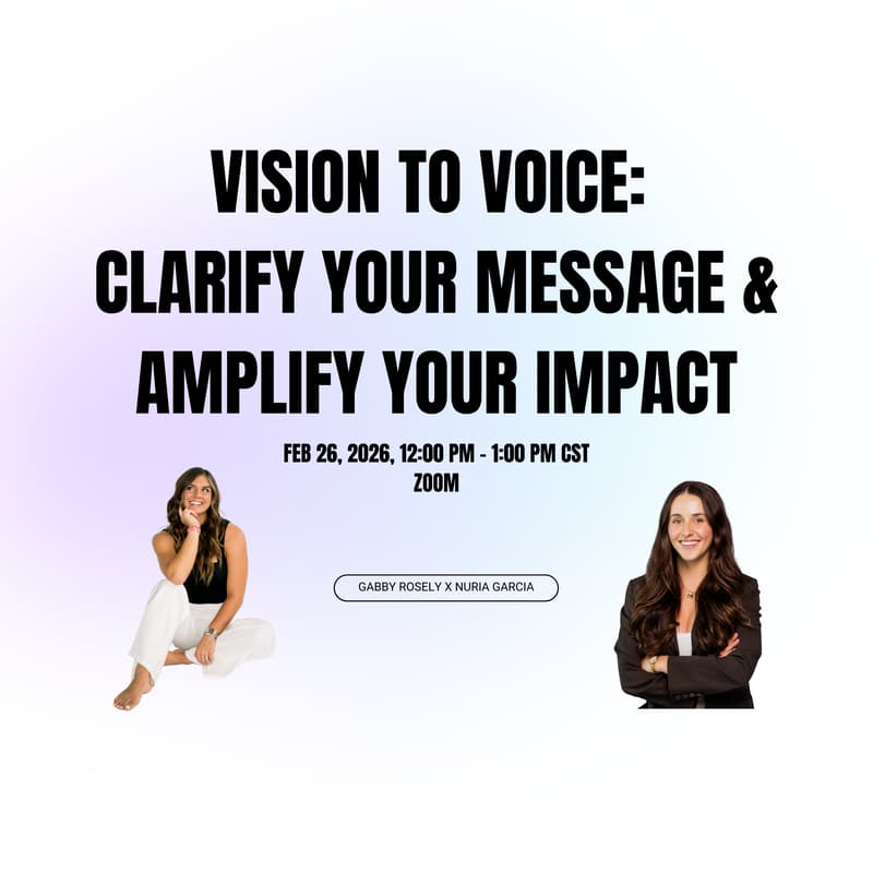 Cover Image for Vision to voice: Clarify your message & ampilfy your impact