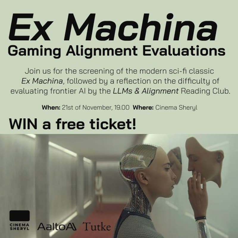 Cover Image for Ex Machina - Screening and Discussion [WIN free cinema ticket -link below]