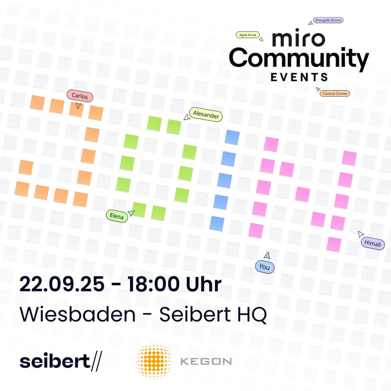 Cover Image for Miro Community Event in Wiesbaden – Let’s collaborate & create with fun! ​🚀