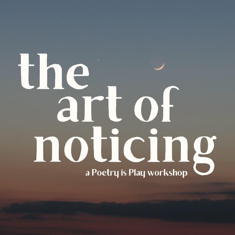 Cover Image for Poetry is Play Presents: The Art of Noticing