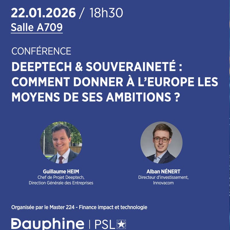 Cover Image for DEEPTECH & SOUVERAINETÉ : COMMENT DONNER À L’EUROPE LES MOYENS DE SES AMBITIONS ?