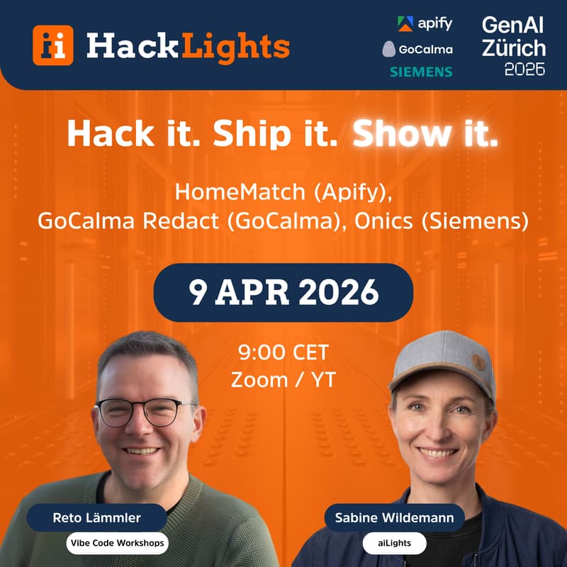 Cover Image for HackLights - GenAI Zürich Hackathon Finalists