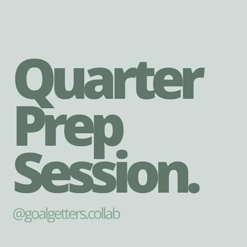 Cover Image for Quarter Prep Session