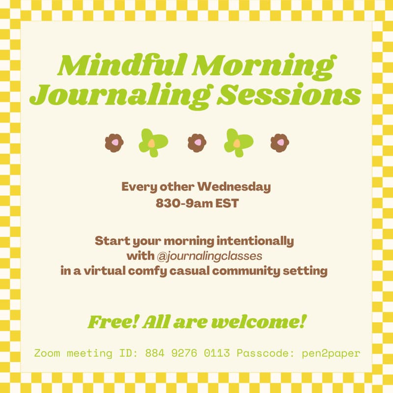 Mindful Morning: Virtual 30-minute Journaling Session · Zoom · Luma