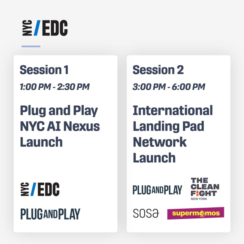 Cover Image for Launch Events: Plug and Play NYC AI Nexus & International Landing Pad Network