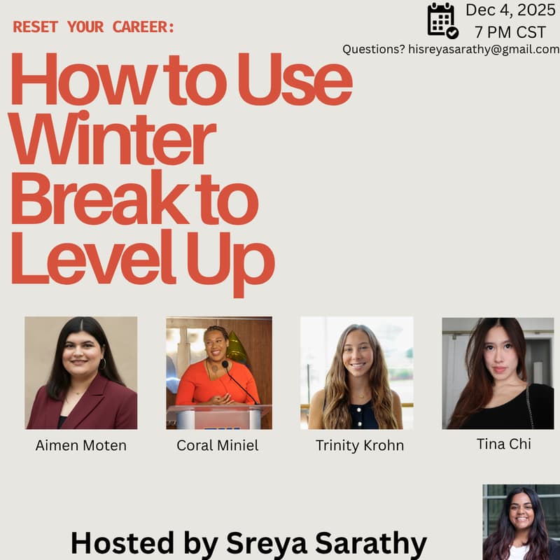 Cover Image for How to Use Winter Break to Level Up - Hosted by Sreya Sarathy