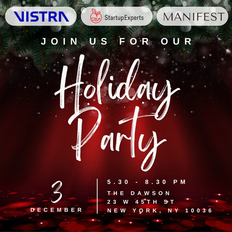 Cover Image for StartupExperts + Vistra + Manifest Holiday Party