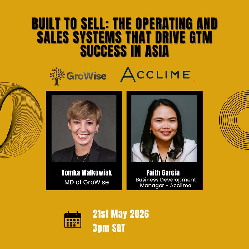 Cover Image for Built to Sell: The Operating and Sales Systems That Drive GTM Success in Asia