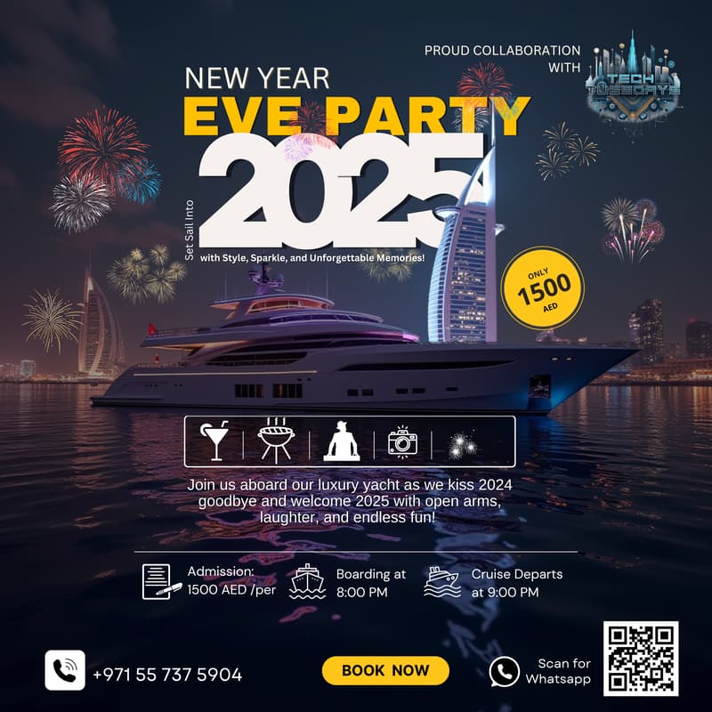 Cover Image for Sail into 2025: The Ultimate New Year's Eve Yacht Party!