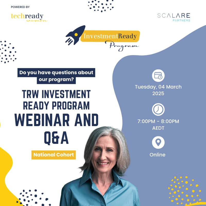 Cover Image for 2025 April TRW National Investment Ready Program Webinar and Q&A