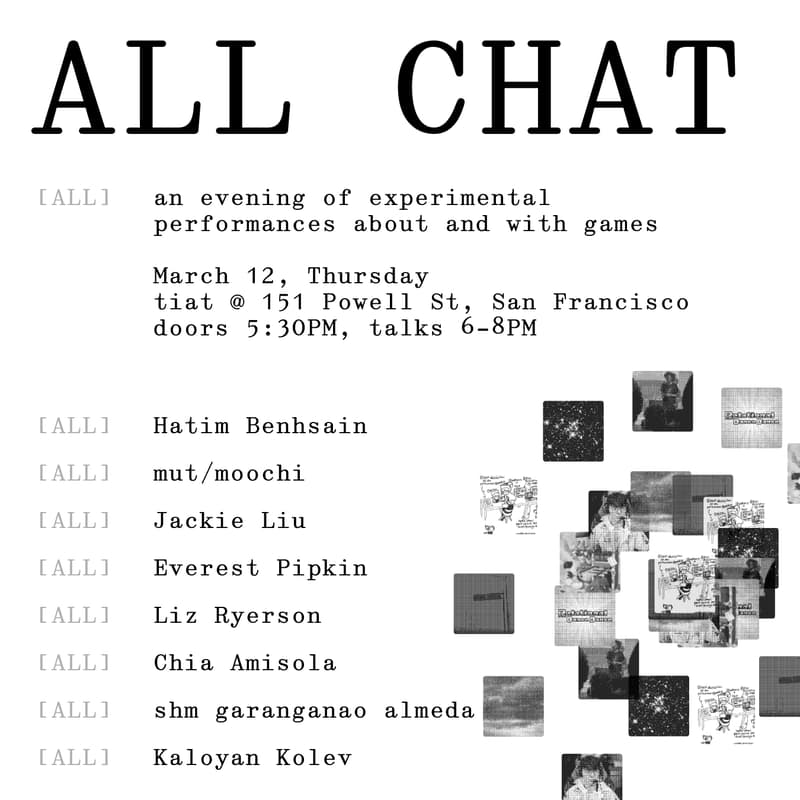 Cover Image for All Chat: Game Performances & Experimental Lectures