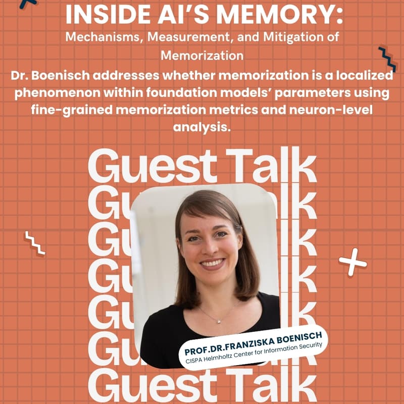Cover Image for Guest Talk: Prof. Dr. Franziska Boenisch (CISPA)