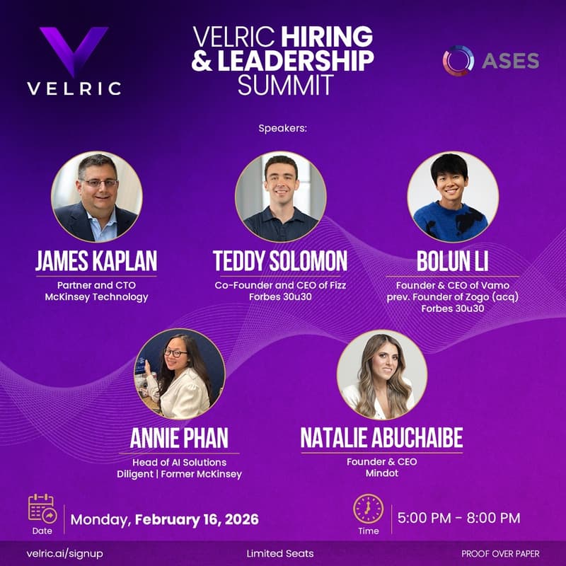 Cover Image for Velric Hiring & Leadership Summit