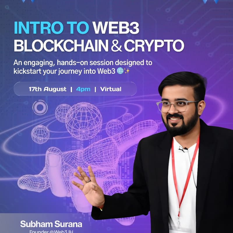 Cover Image for Intro To Web3, Blockchain & Crypto - BIT Lalpur
