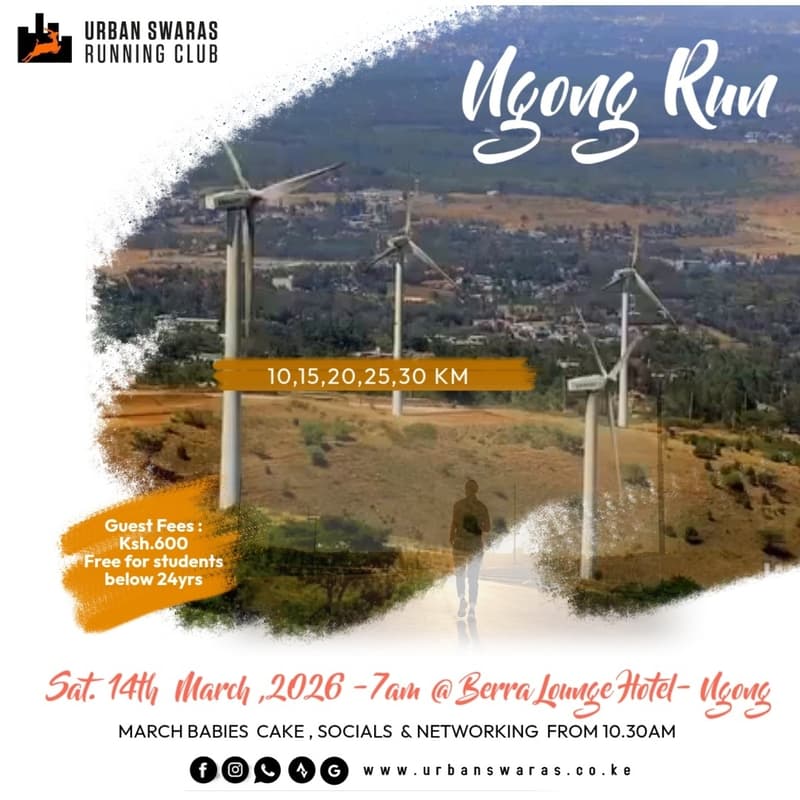 Cover Image for USRC 14th March 2026 Run 843 @ Berra Lounge Hotel, Ngong- Kajiado