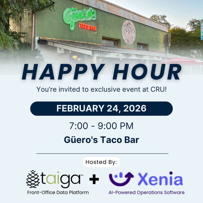 Cover Image for Fajitas & Margaritas at CRU with Taiga Data + Xenia Platform