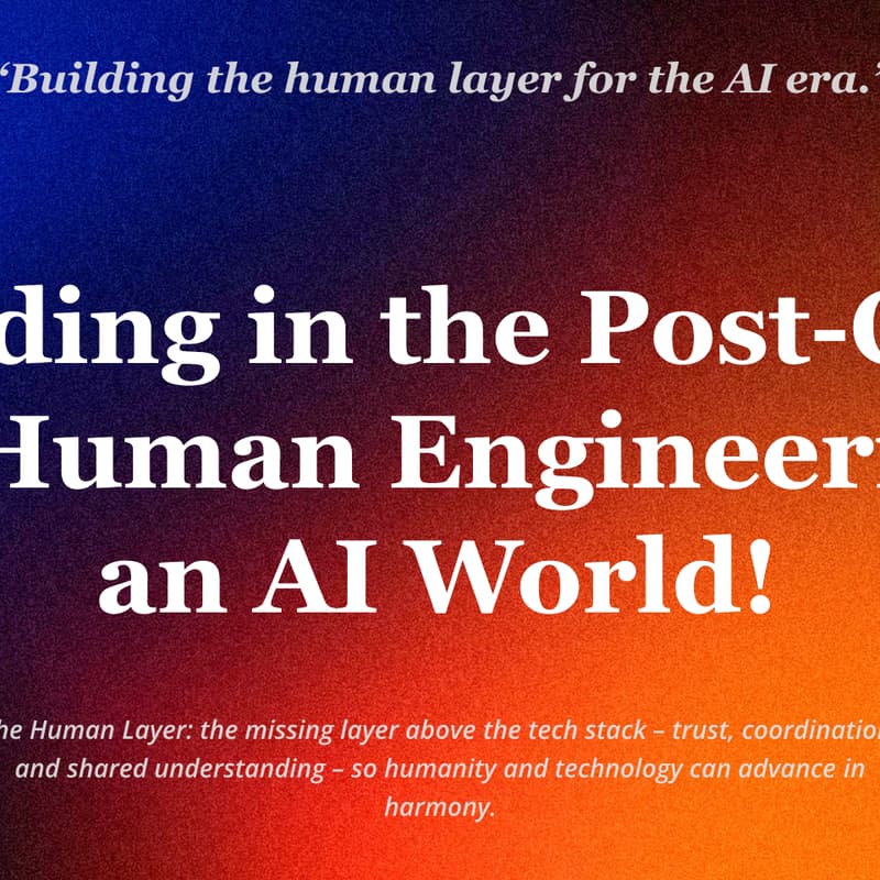 Cover Image for Building in the Post-Code Era: Human Engineering in an AI World!
