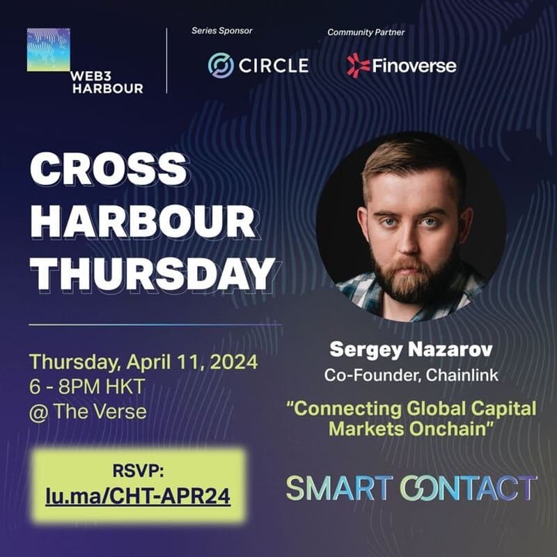 Cover Image for CROSS HARBOUR THURSDAY: In conversation with Sergey Nazarov, Co-Founder, Chainlink