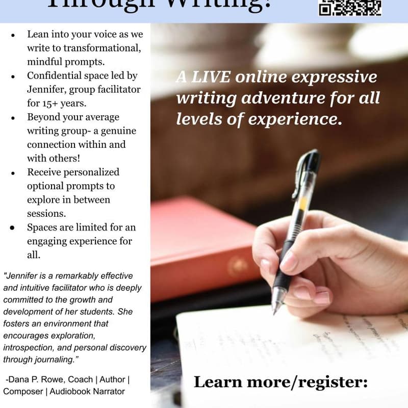 Cover Image for Reclaiming the Self Through Writing Live ONLINE Workshop- Starts March 4th, 2026!