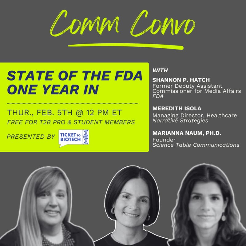 Cover Image for T2B Comm Convo: State of the FDA One Year In