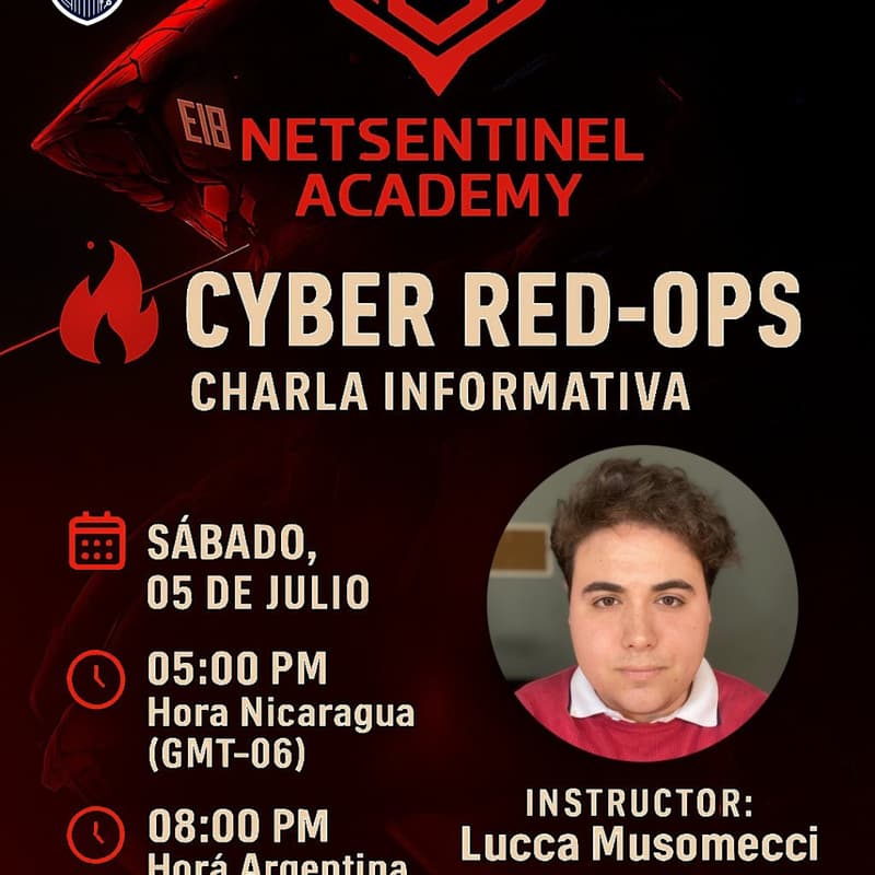 Cover Image for NetSentinel Academy Charla Informativa - Red Team Ops Fundamentals